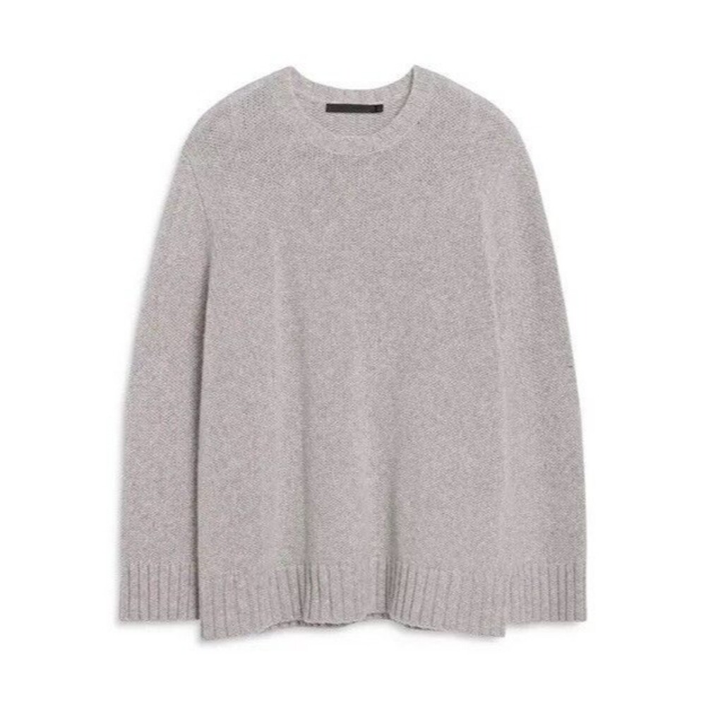 Something Navy Crew neck Boyfriend Cashmere Sweater Grey M